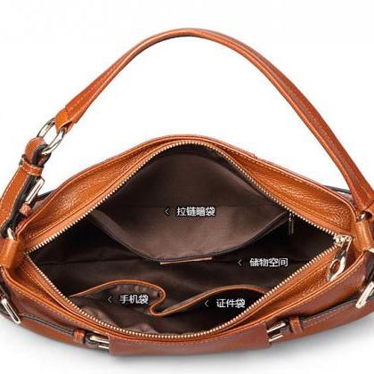 Lady's Real Leather Straps Handbags..