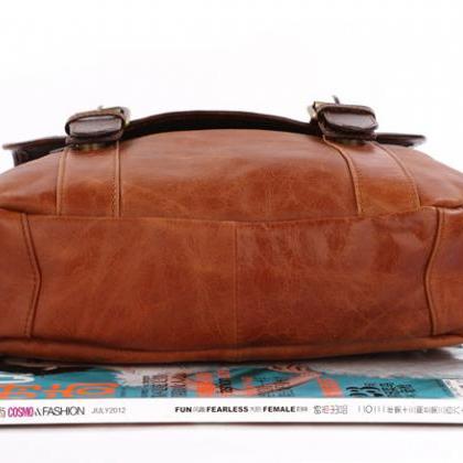 Real Vintage Leather School Bag Backpacks Travel..