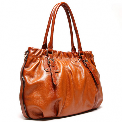 Genuine Leather Real Leather Tote Shoulder Bag..