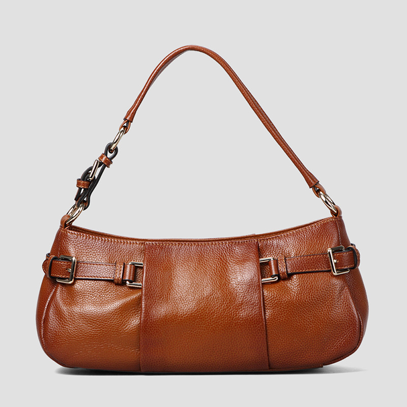 Lady's Real Leather Straps Handbags Shoulder Bag Hobo
