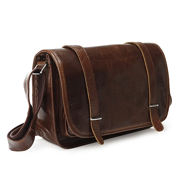 Cowboy Vintage Leather Chocolat Shoulder Messenger Bag